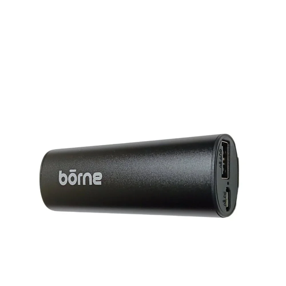 Borne Power Bank Portable USB Charger 5V 2200 mAh Lithium Battery Black Slim New